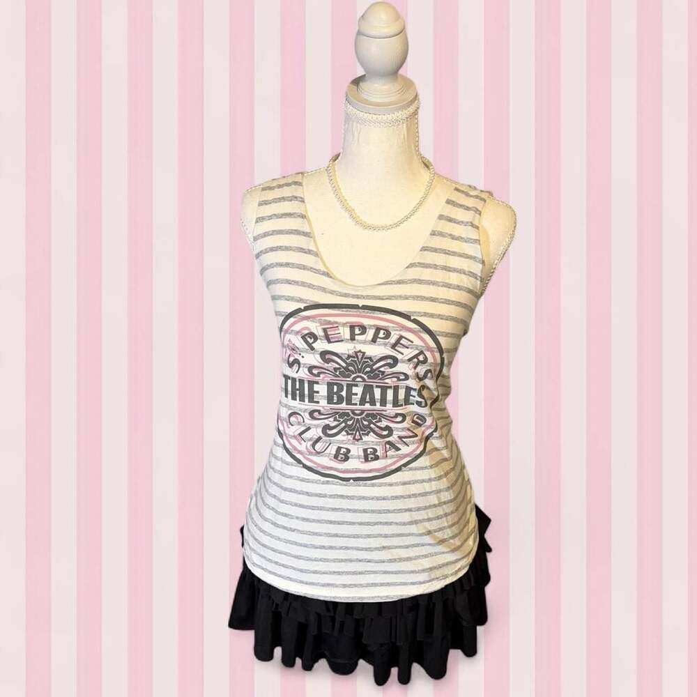 Junk Food The Beatles Sgt. Peppers Striped Tank Top